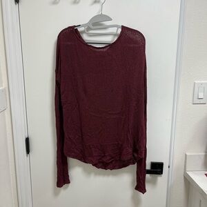 Brandy Melville Maroon Long Sleeve Sweater